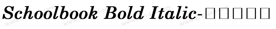 Schoolbook Bold Italic字体转换